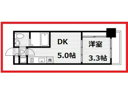 プロジェクト ナンバー57 トーキョーミトストリート(1DK/5階)の間取り写真