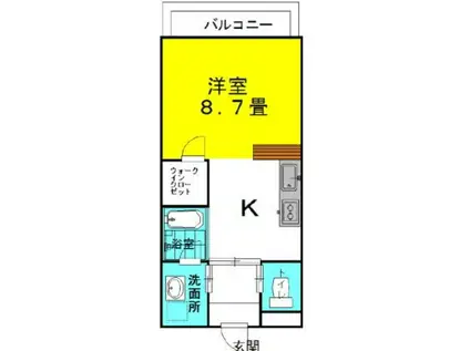 ラフォンテ・コンフォートヴィラ(ワンルーム/1階)の間取り写真