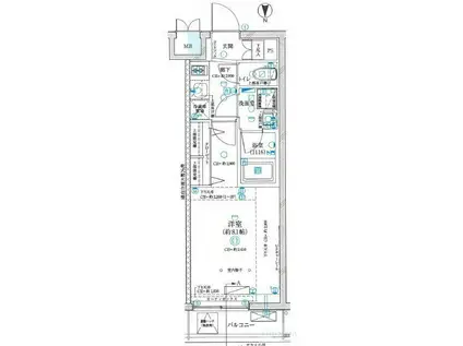 GRAN PASEO神楽坂II(1K/4階)の間取り写真