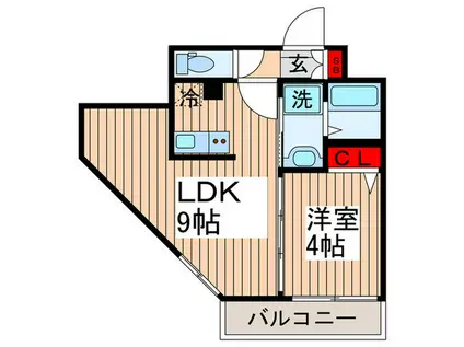 LIEBE高田馬場(1LDK/4階)の間取り写真