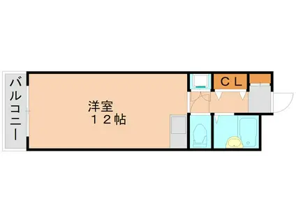 パールハイツ吉塚(ワンルーム/4階)の間取り写真
