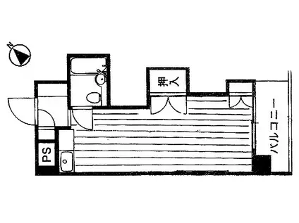 琴似パレスハイツ(1DK/7階)の間取り写真