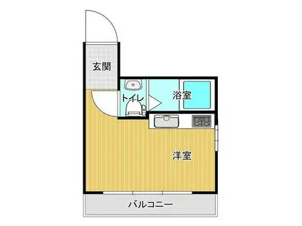 湛ビル(ワンルーム/4階)の間取り写真