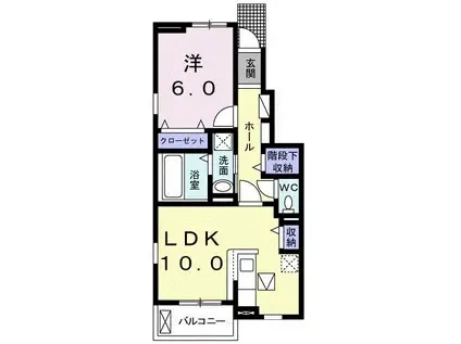 フェリス(1LDK/1階)の間取り写真