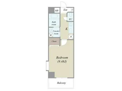 グランデ本厚木中町(1K/7階)の間取り写真