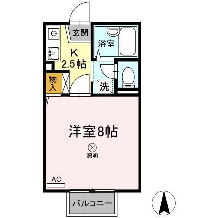 コーポ向日葵(1K/2階)の間取り写真