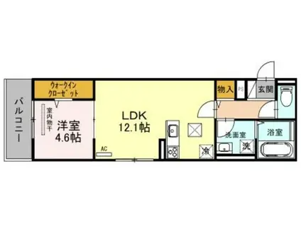 SPASA(1LDK/2階)の間取り写真