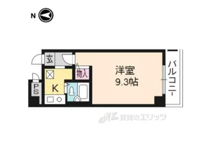 プルミエール生島(1K/4階)の間取り写真