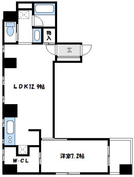 ポ・ライト(1LDK/5階)の間取り写真
