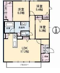 シャーメゾン エンネ(3LDK/2階)の間取り写真