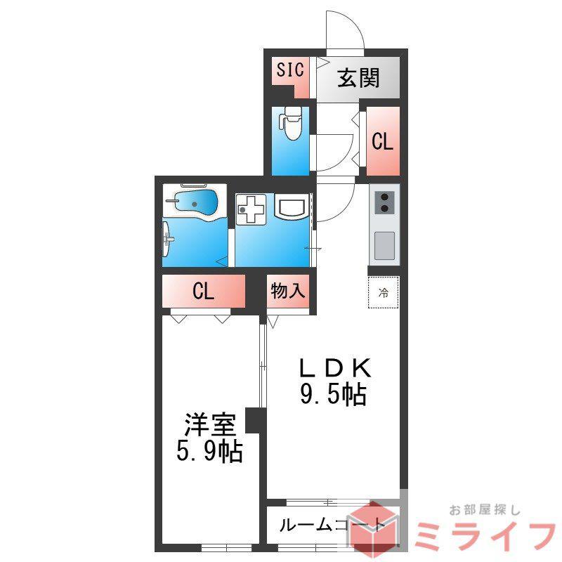 アドバンスグナーデ(1LDK/2階)の間取り写真