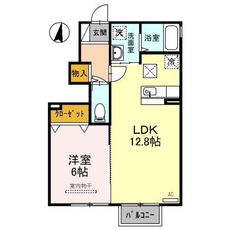 フェリーチェ(1LDK/1階)の間取り写真