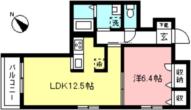 メゾンANE(1LDK/2階)の間取り写真