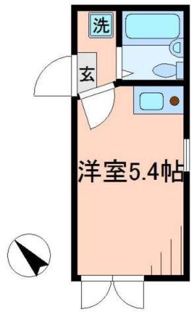 エルプレミア平井(ワンルーム/1階)の間取り写真