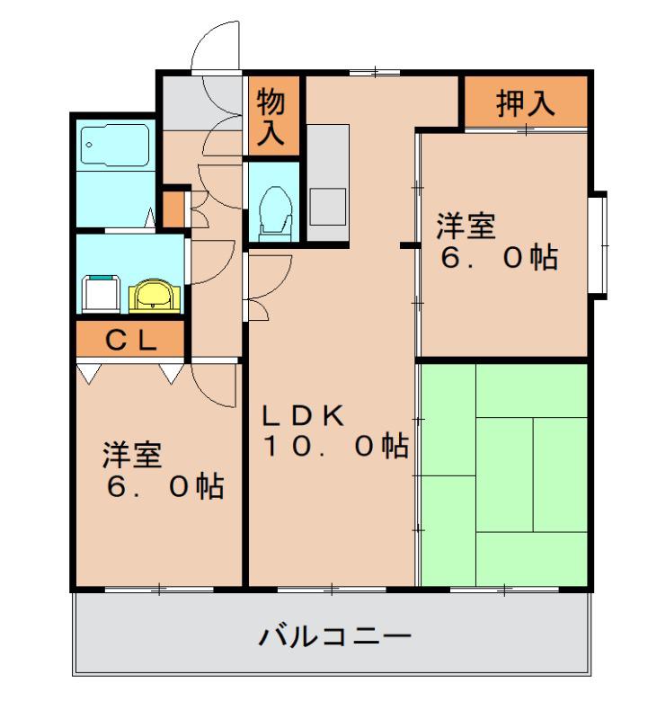 ソフィア92(3LDK/3階)の間取り写真
