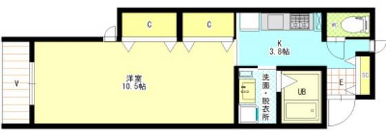 TSUSHIMAYA(1K/1階)の間取り写真