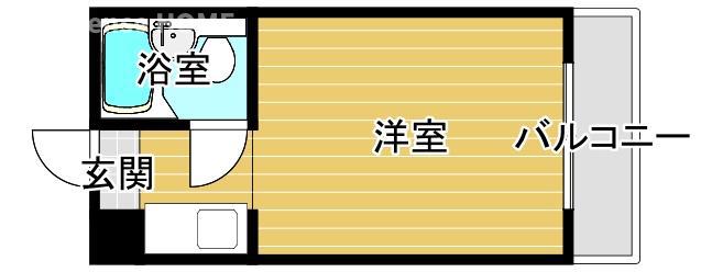 アインス蒲生(ワンルーム/8階)の間取り写真