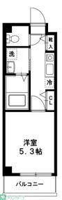 2NDブレスト(1K/3階)の間取り写真