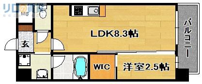 コンフォリア・リヴ淡路(1LDK/7階)の間取り写真