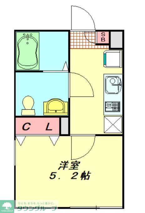 ATLAS四ツ木(1K/2階)の間取り写真