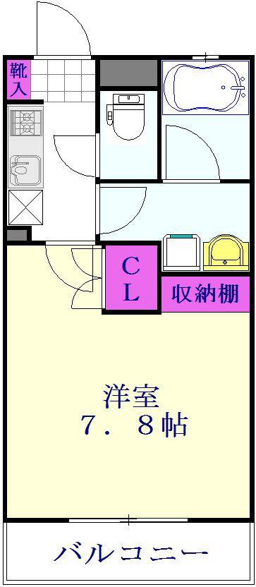 FORTE BUENA VISTA α(1K/2階)の間取り写真