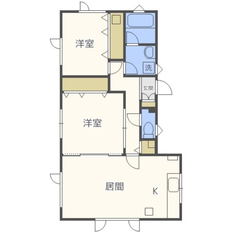 サクスィード(2LDK/3階)の間取り写真