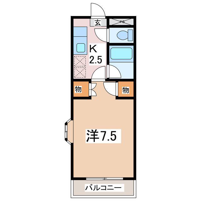 クレール・泉(1K/3階)の間取り写真
