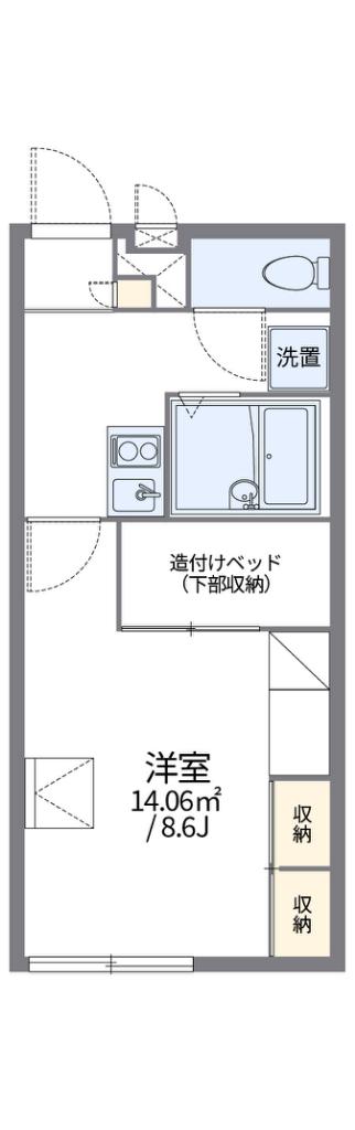 レオパレストゥインクル(1K/2階)の間取り写真