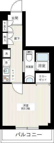 MAXIV練馬(1K/3階)の間取り写真