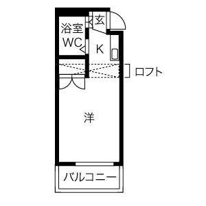 HILLS HIGASHIYAMA B(ワンルーム/1階)の間取り写真