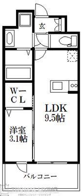 ネストピア博多グランドステージIII(1LDK/3階)の間取り写真