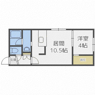 HOPE北円山(1LDK/1階)の間取り写真
