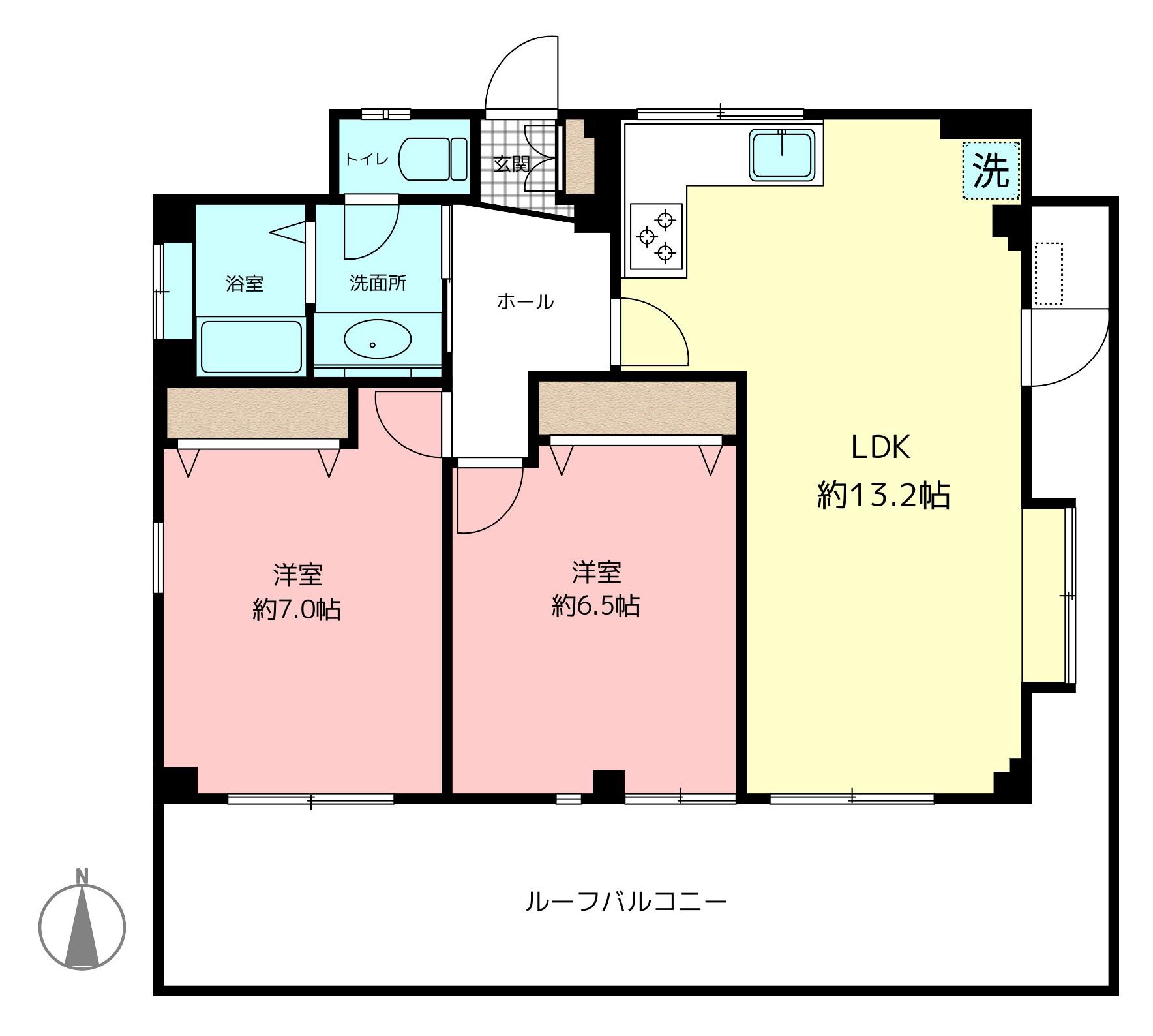 K・HOUSE(2LDK/3階)の間取り写真