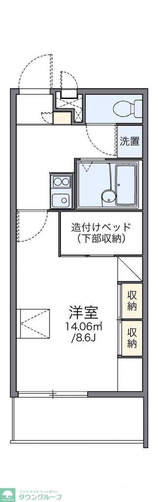 レオパレスPOEM(1K/2階)の間取り写真