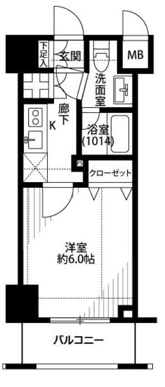 プレール・ドゥーク東京ノースII(1K/3階)の間取り写真