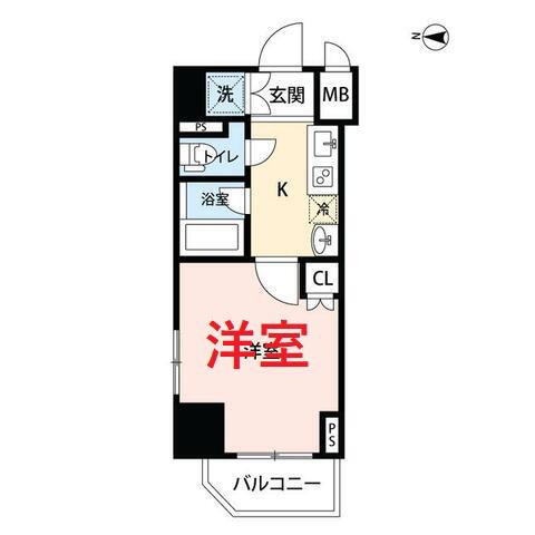 マイナビSTAYウイング大鳥居(1K/6階)の間取り写真