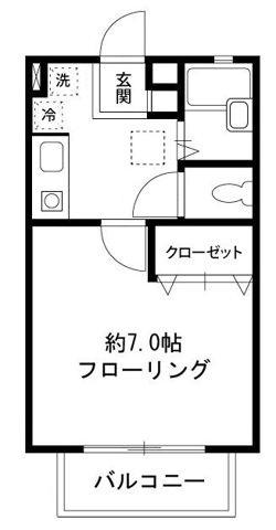 エトワール徳丸(1K/1階)の間取り写真