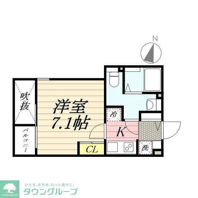 PASEO SASAZUKA II(1K/3階)の間取り写真