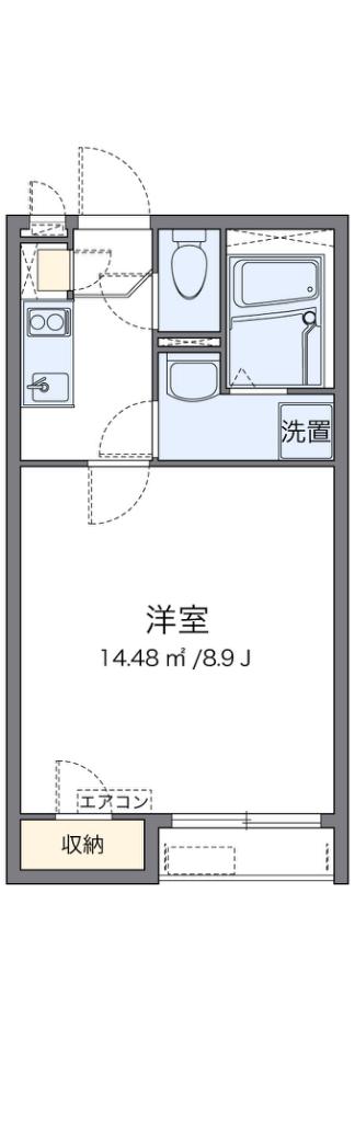 クレイノ金岡(1K/1階)の間取り写真