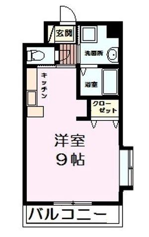 アンクレージュ・KAZ(ワンルーム/4階)の間取り写真