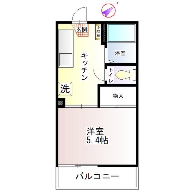 コーポTN春日B棟(1K/1階)の間取り写真
