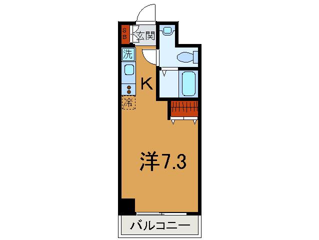 ラウェゾン中道(ワンルーム/7階)の間取り写真