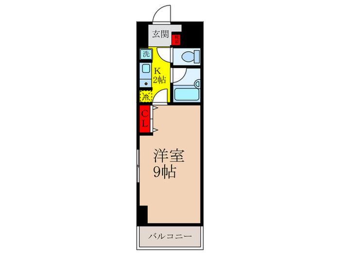 エンプレス美園(1K/8階)の間取り写真