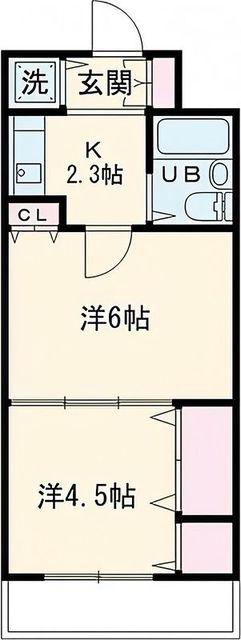 ホーユウコンフォルトお花茶屋(2K/4階)の間取り写真