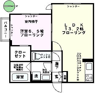 プリマヴェーラ・K(1LDK/1階)の間取り写真
