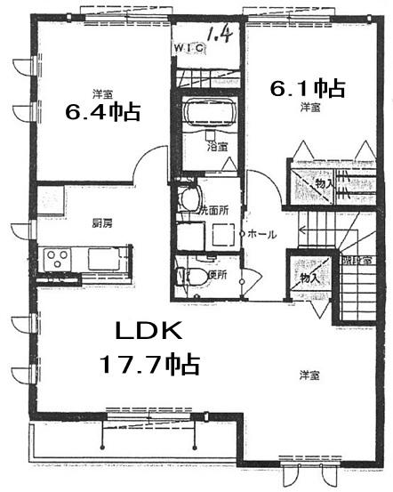 アネーロ湘南(2LDK/2階)の間取り写真