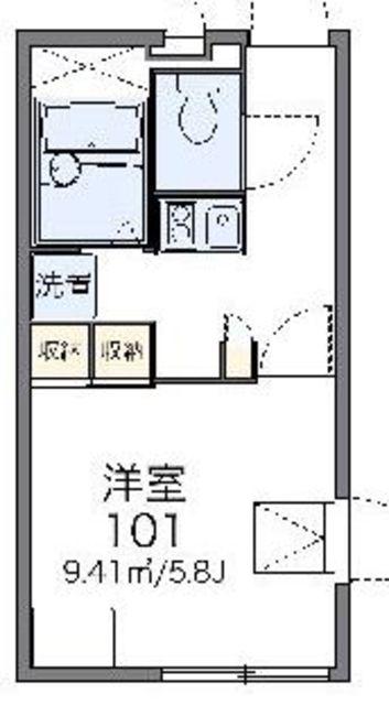 レオパレスエルパセオIII(1K/2階)の間取り写真