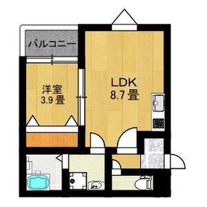 LE COCON四日市X(1LDK/2階)の間取り写真