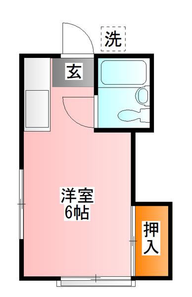 ファミーユ池谷(ワンルーム/2階)の間取り写真