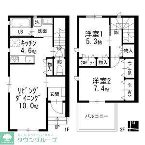 GSレジデンス東山公園(2LDK/1階)の間取り写真